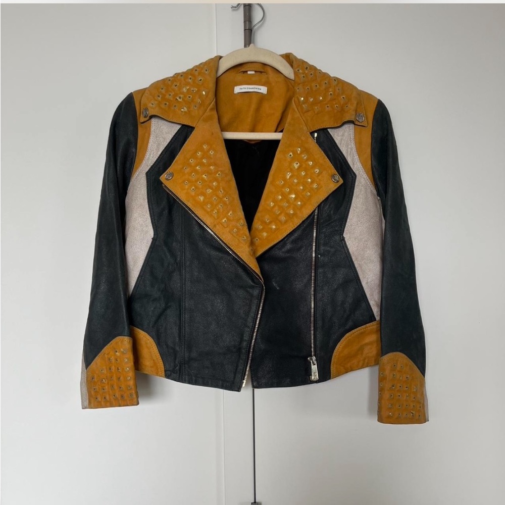 RARE Faith Connexion Distressed Motorcycle Jacket